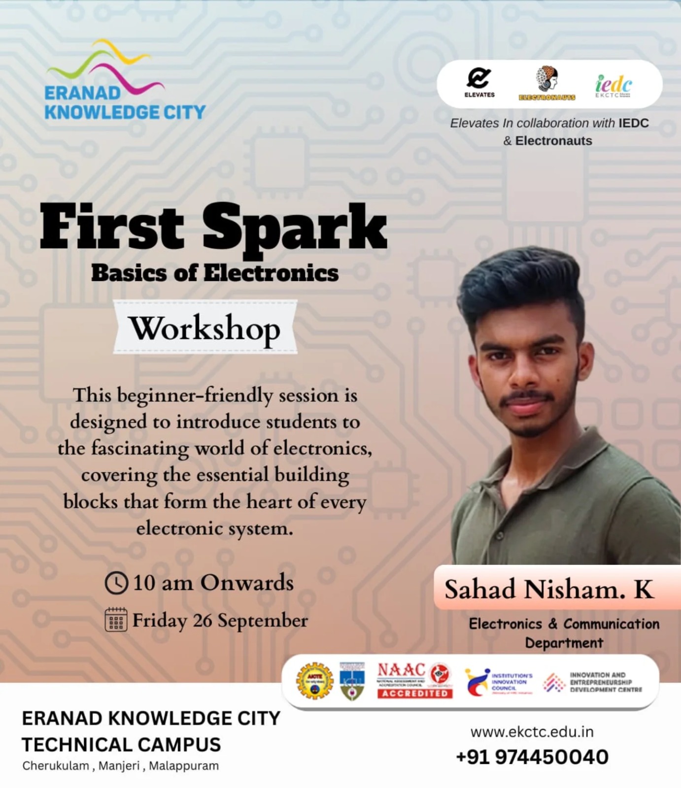 FIRST SPARK: BASICS OF ELECTRONICS